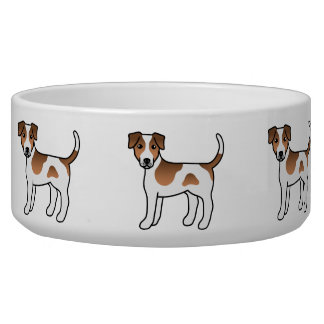 Brown Danish-Swedish Farmdog Cute Cartoon Dog Bowl