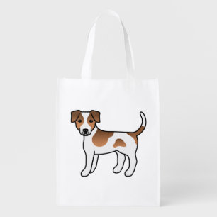 Brown Danish-Swedish Farmdog Cute Cartoon Dog Grocery Bag