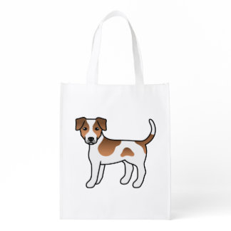 Brown Danish-Swedish Farmdog Cute Cartoon Dog Grocery Bag