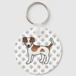 Brown Danish-Swedish Farmdog Cute Cartoon Dog Keychain