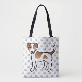 Brown Danish-Swedish Farmdog Cute Cartoon Dog Tote Bag