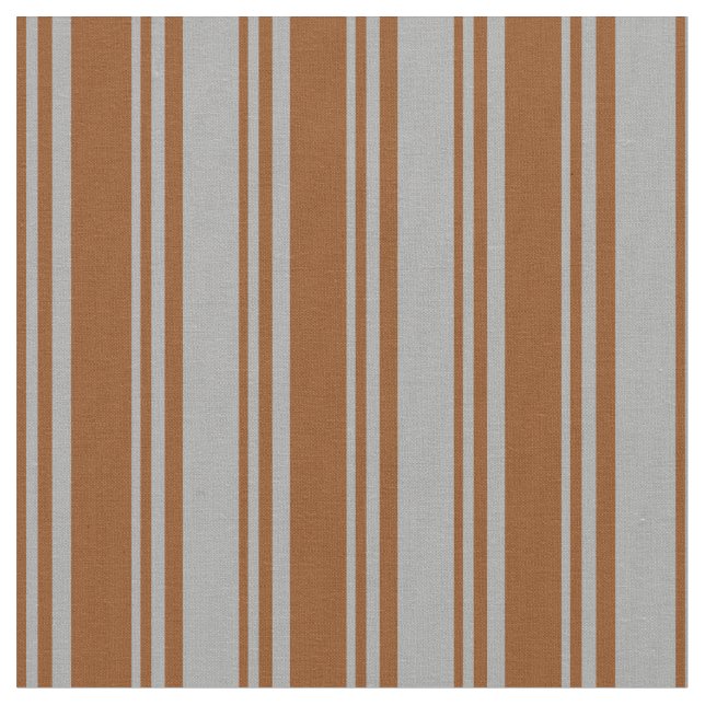 Brown & Dark Grey Colored Stripes Pattern Fabric (Close Up)
