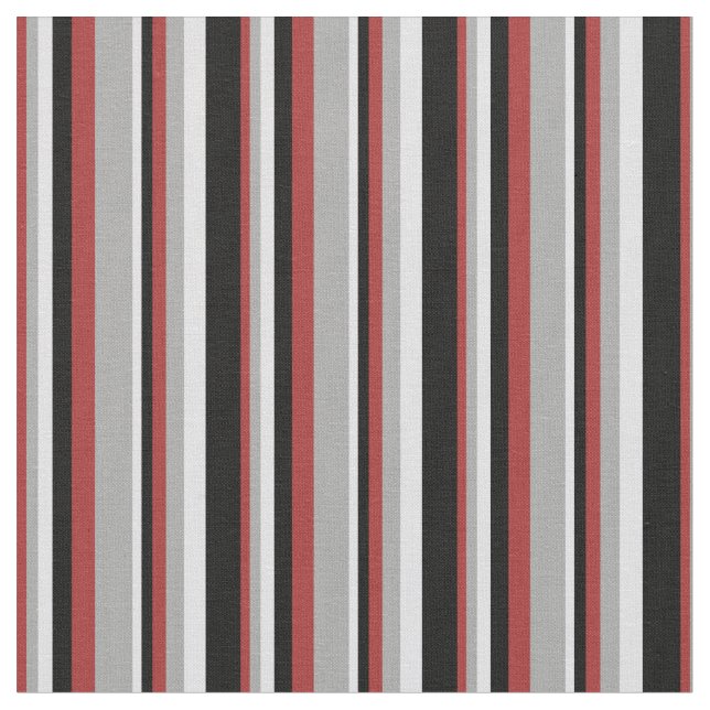 Brown, Dark Grey, Lavender, and Black Stripes Fabric (Close Up)