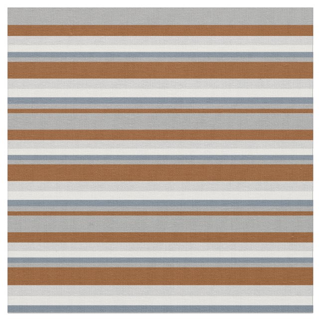 Brown, Dark Grey, Slate Gray, Mint Cream & Gray Fabric (Close Up)