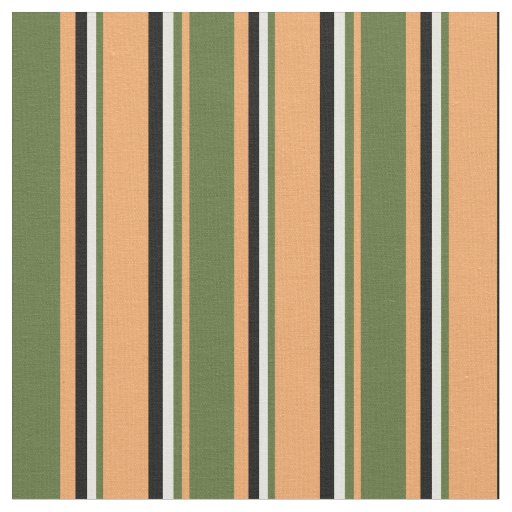 Brown, Dark Olive Green, Light Yellow, and Black Fabric