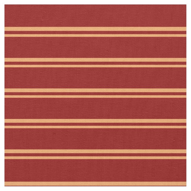 Brown & Dark Red Striped/Lined Pattern Fabric (Close Up)