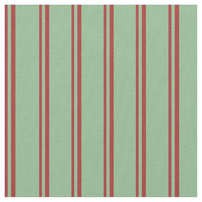 Brown & Dark Sea Green Lines/Stripes Pattern Fabric (Close Up)
