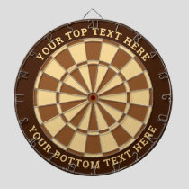 Brown Dartboard with Custom Text