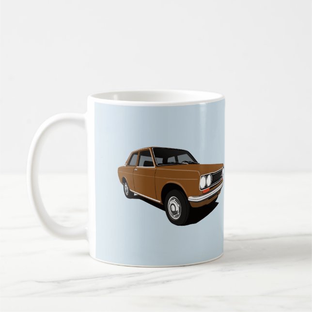 Brown Datsun Bluebird 1600 (510), two images Coffee Mug (Left)