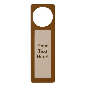 Brown Decor Color You Can Customize Door Hanger