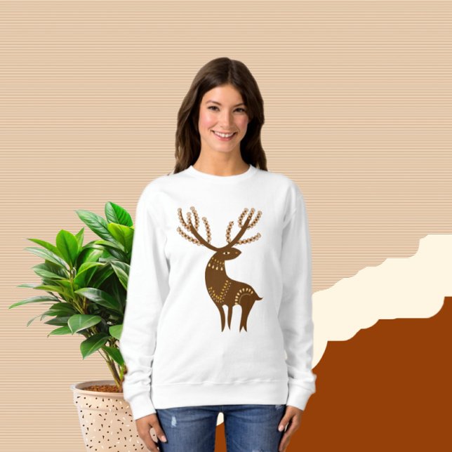 Brown deer sweatshirt (Creator Uploaded)