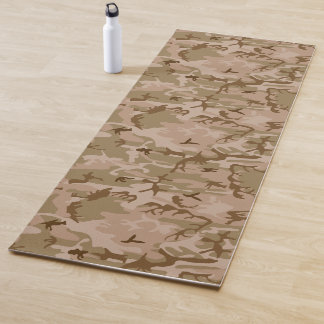 Brown Desert Military Camo Pattern Yoga Mat