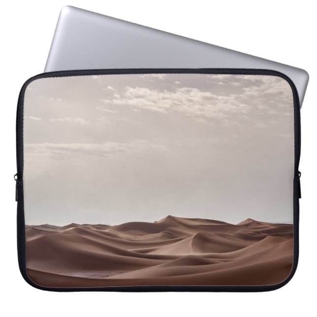 BROWN DESERT UNDER WHITE CLOUDS LAPTOP SLEEVE (Front)