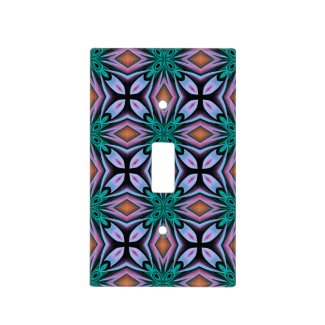 Brown Diamond And Violet Floral Fractal Pattern