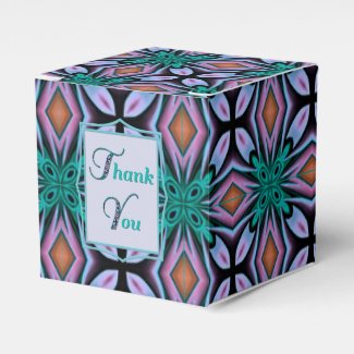 Brown Diamond Violet Floral Fractal Pattern Thanks