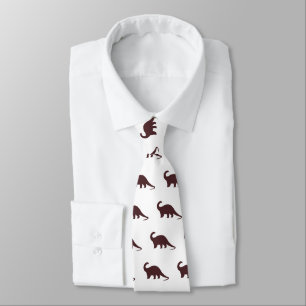 Brown Dinosaur Neck Tie
