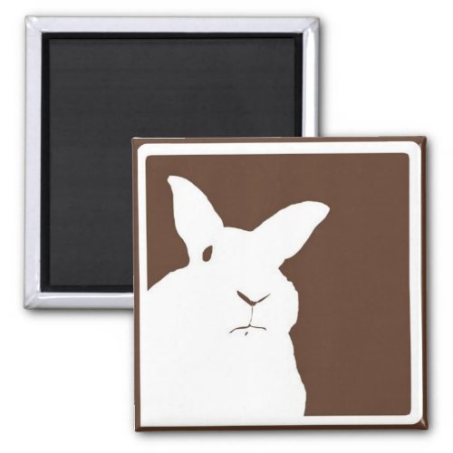 Brown Disapproving Rabbit Magnet