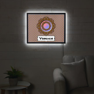 Brown Disc Ribbon by Kenneth Yoncich LED Sign