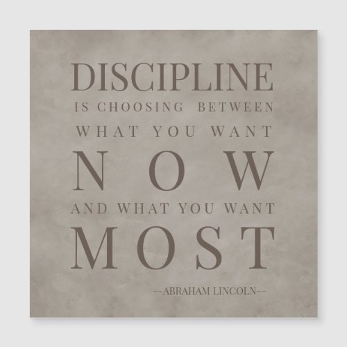 Brown Discipline Motivational Quote