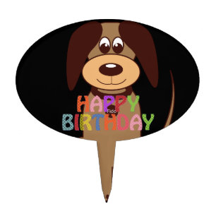Brown Dog Cake Topper