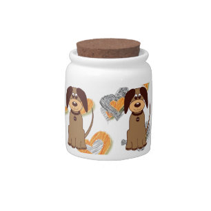Brown Dog Candy Jar