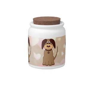 Brown Dog Candy Jar