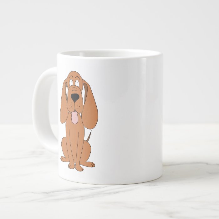 Brown Dog Cartoon. Hound. Jumbo Mug