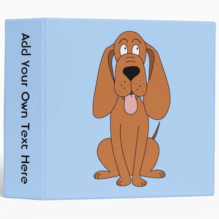Brown Dog Cartoon. Hound. Vinyl Binders