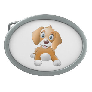 Brown dog clipart belt buckle