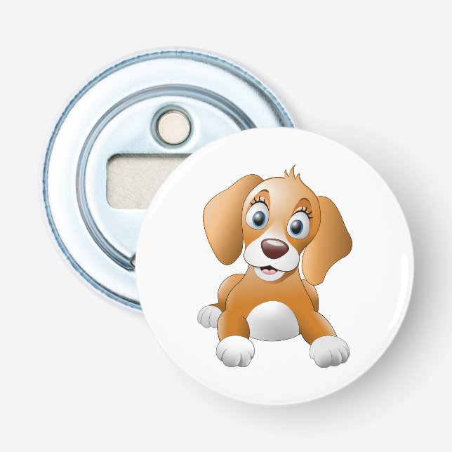 Brown dog clipart bottle opener (Front)