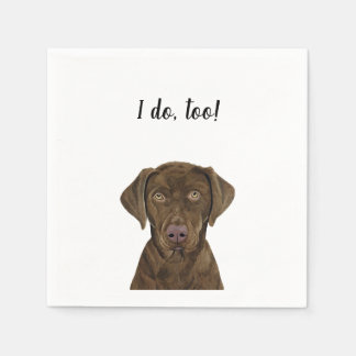 Brown Dog Custom Cocktail Napkin