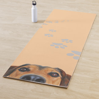 Brown dog design yoga mat