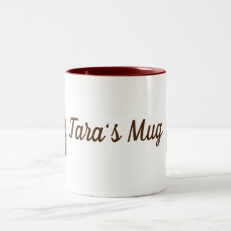 Brown Dog Eyes Custom Name Two-Tone Coffee Mug