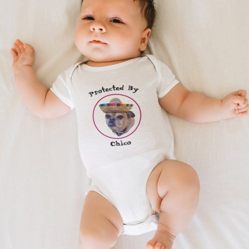 Brown Dog Face Chug Photo Baby Bodysuit