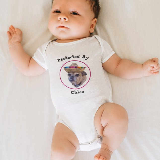 Brown Dog Face Chug Photo Baby Bodysuit (Creator Uploaded)