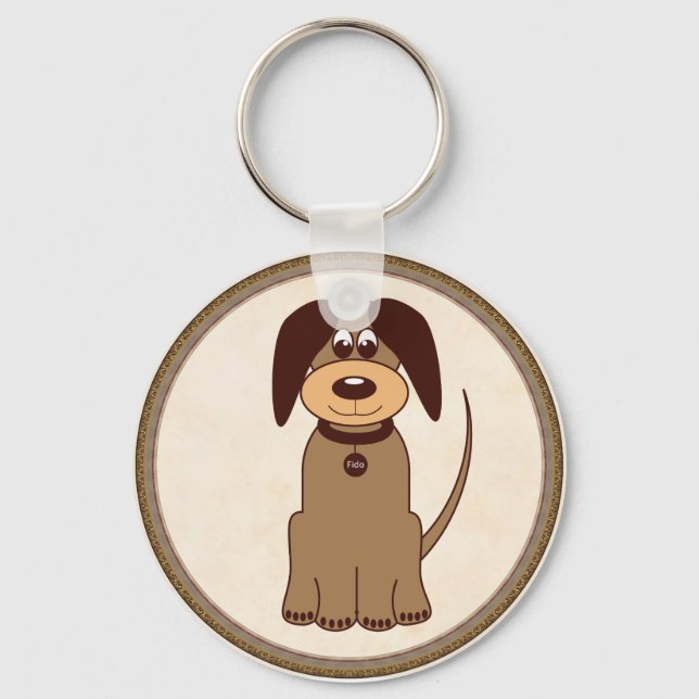 Brown Dog Keychain (Front)