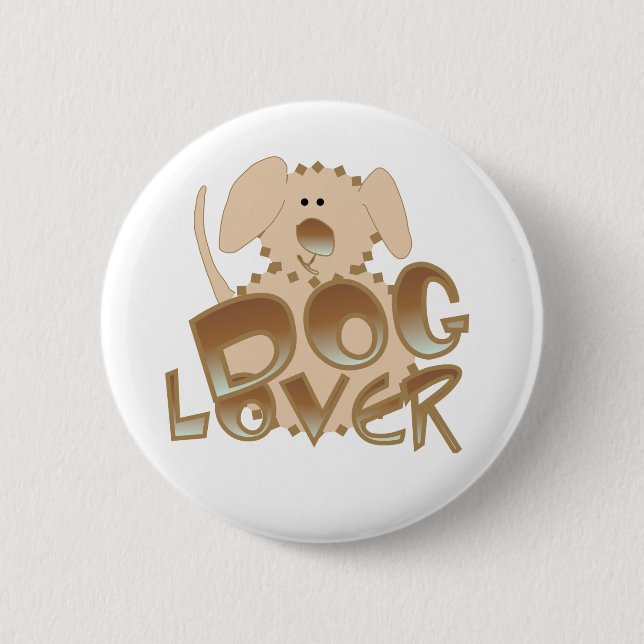 Brown Dog Lover Button (Front)