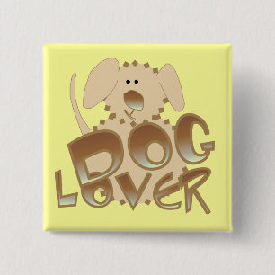Brown Dog Lover Tshirts and Gifts Pinback Button