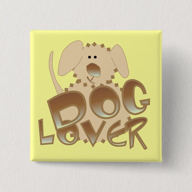 Brown Dog Lover Tshirts and Gifts Pinback Button (Front)