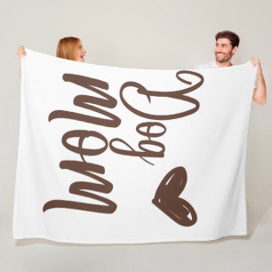 Brown Dog Mom 60x80 Fleece Blanket