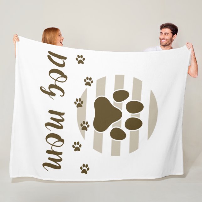 Brown Dog Mom Love 60x80 Fleece Blanket (In Situ)