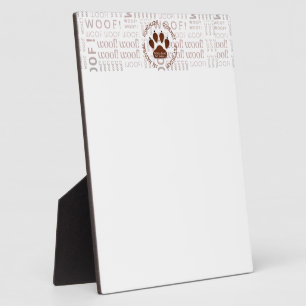 Brown Dog Paw Business Plaque