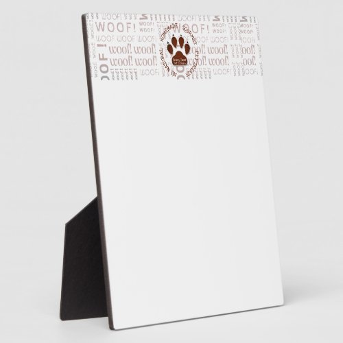 Brown Dog Paw Business  Plaque