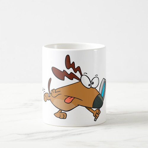 Brown Dog With Magnifying Glass Coffee Mug
