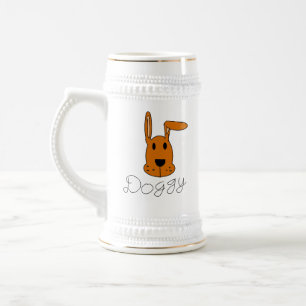 Brown doggy on beer stein