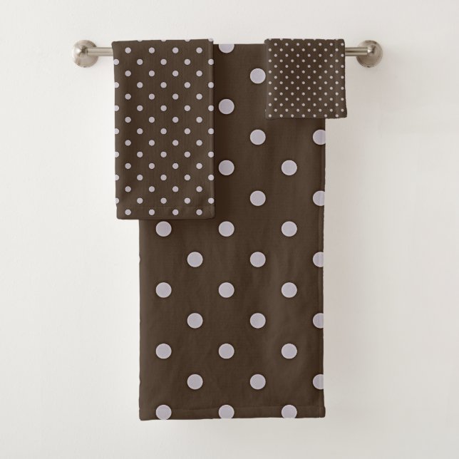 Brown Dot Gift  Bath Towel Set (Insitu)