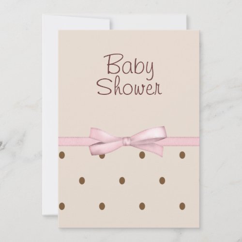 Brown Dots Baby Shower Invitations