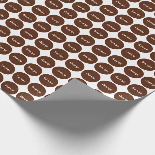 brown dots on white wrapping paper
