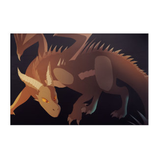 Brown Dragon Fantasy Art