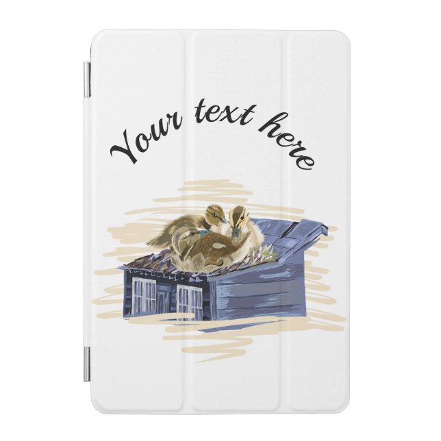 Brown ducks on the roof iPad mini cover (Front)